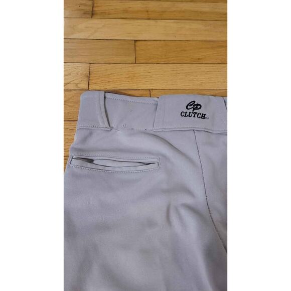 CP Clutch Youth Large Gray Baseball Pants Elastic Bottom Softball Game Practice - Picture 5 of 7